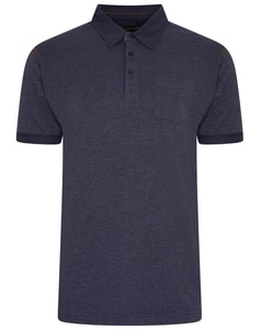 KAM Indigo Washed Polo Moonlight
